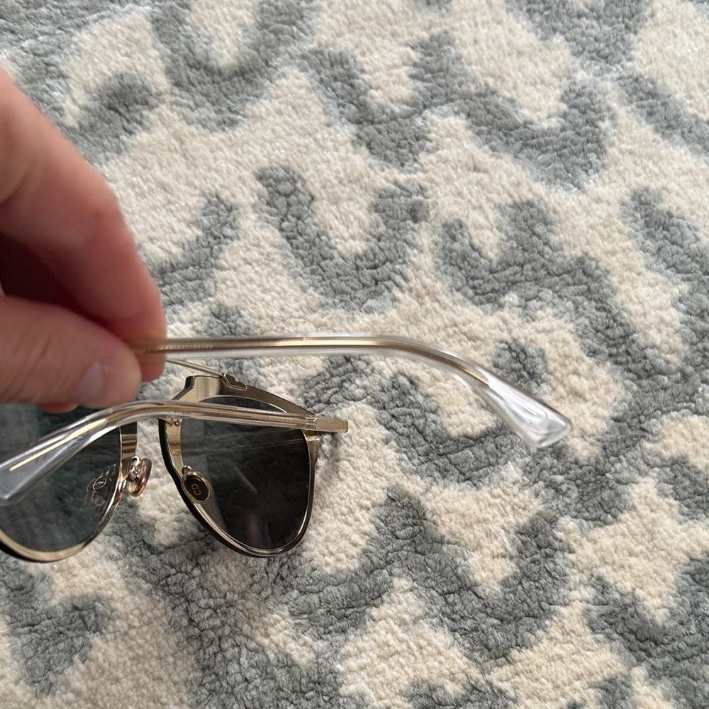 Dior Gold and Brown Sunglasses reflected P pixel mirrored - Picture 4 of 6